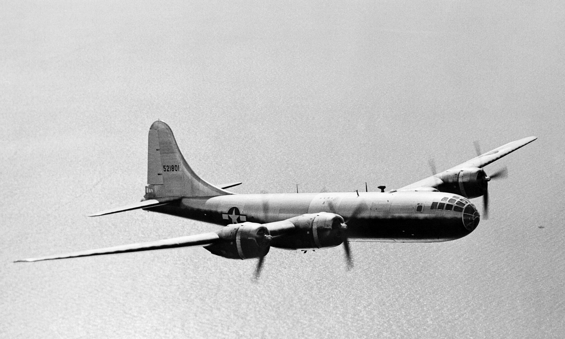 Boeing B-29 Superfortress heavy bomber in flight