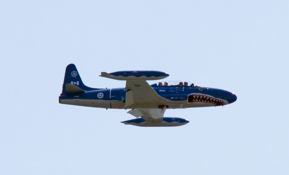 A Canadair CT-133 Silver Star the Canadian-built T-33, re-engined with the Rolls-Royce Nene.