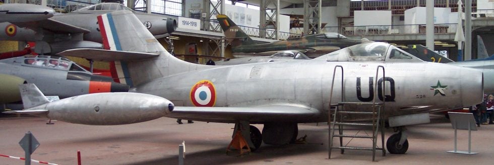 An Ouragan in French Air Force markings Frances first mass-produced homegrown jet fighter.