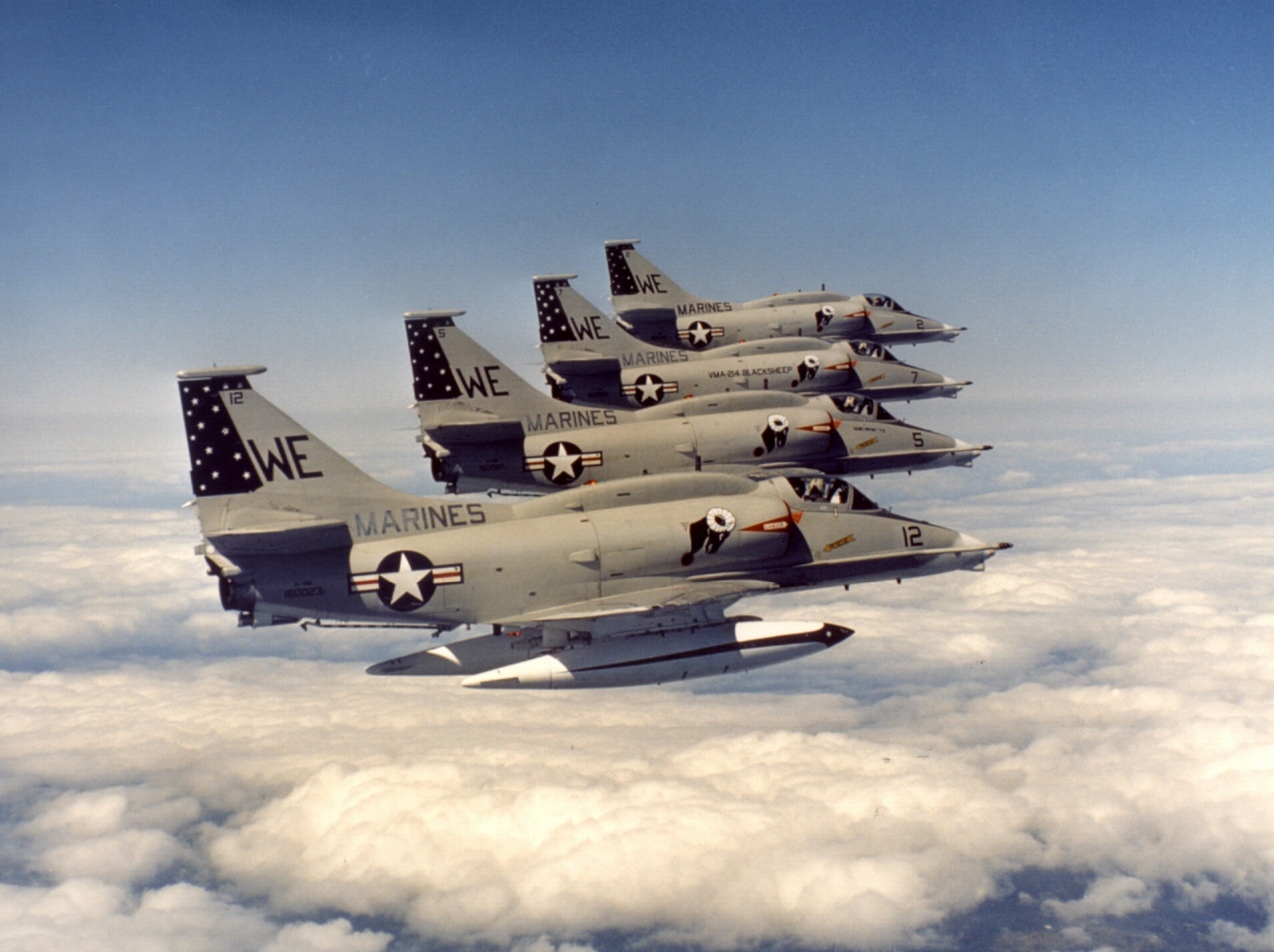Douglas A-4 Skyhawk carrier attack jet in flight