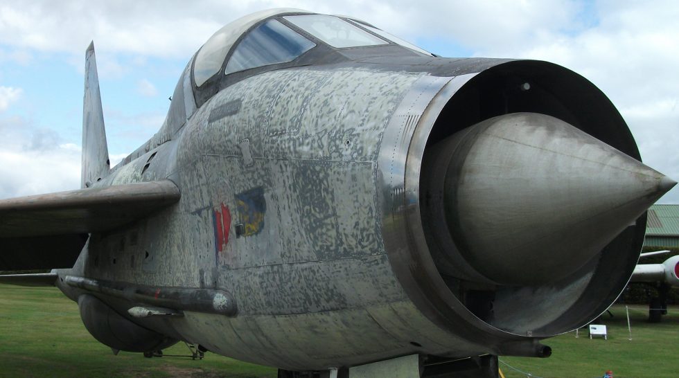 The front office of a Lightning T.5  analogue dials and the raw feel of a 1950s interceptor.