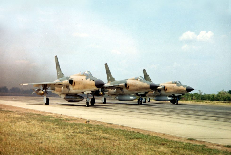 An F-105 Thunderchief over Vietnam  the biggest single-seat, single-engine combat jet ever built.