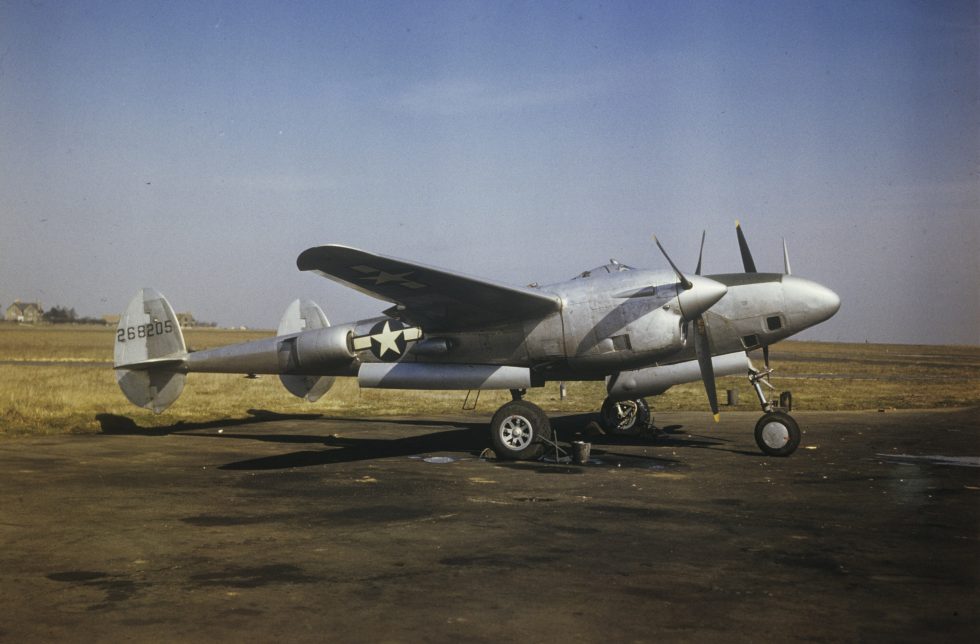 A natural-metal F-5  the unarmed photo-reconnaissance Lightning.