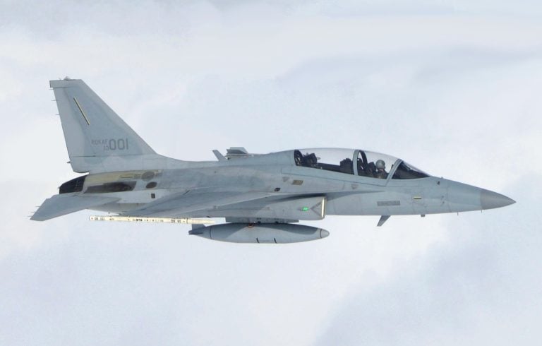 An FA-50 of the Republic of Korea Air Force in flight  the launch operator.