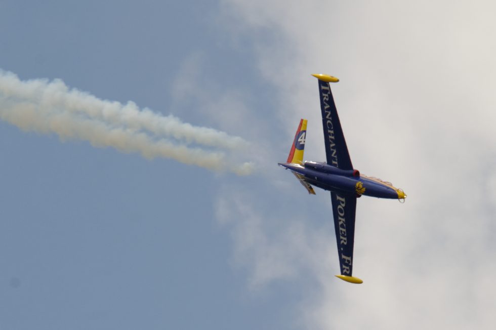 A preserved Magister at Le Bourget  still a fixture of European airshows.