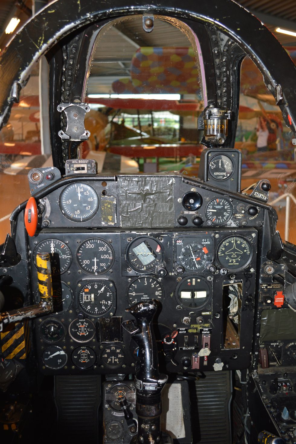The front cockpit of a Magister  the office where countless pilots made their first jet flight.