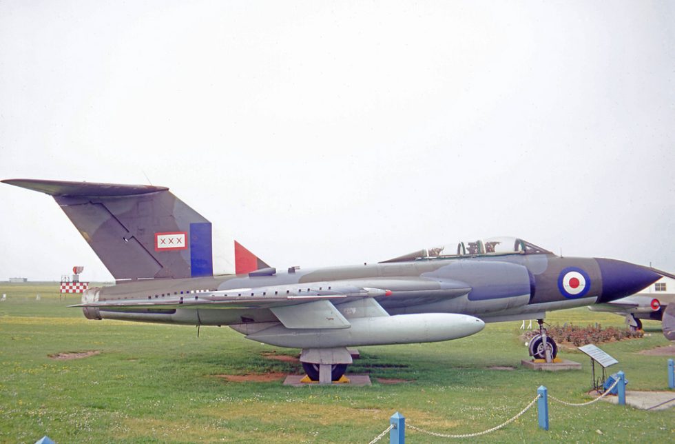 A Javelin FAW.9 of No. 29 Squadron  the definitive afterburning mark.
