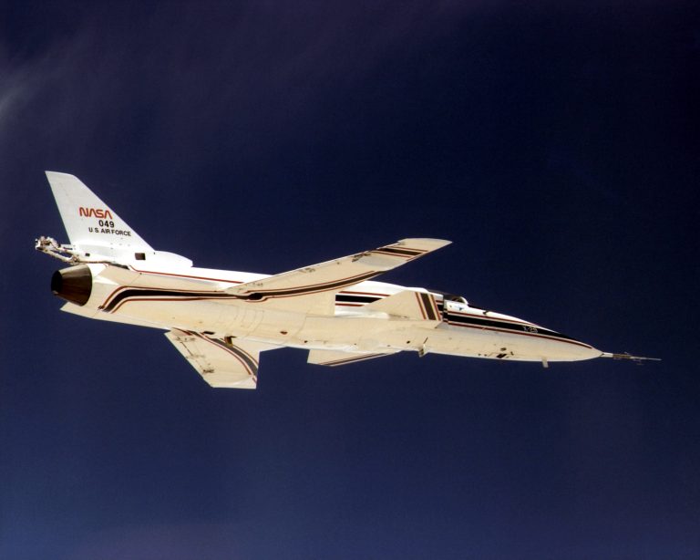 X-29 No. 1 airborne  the type made its first flight on 14 December 1984.