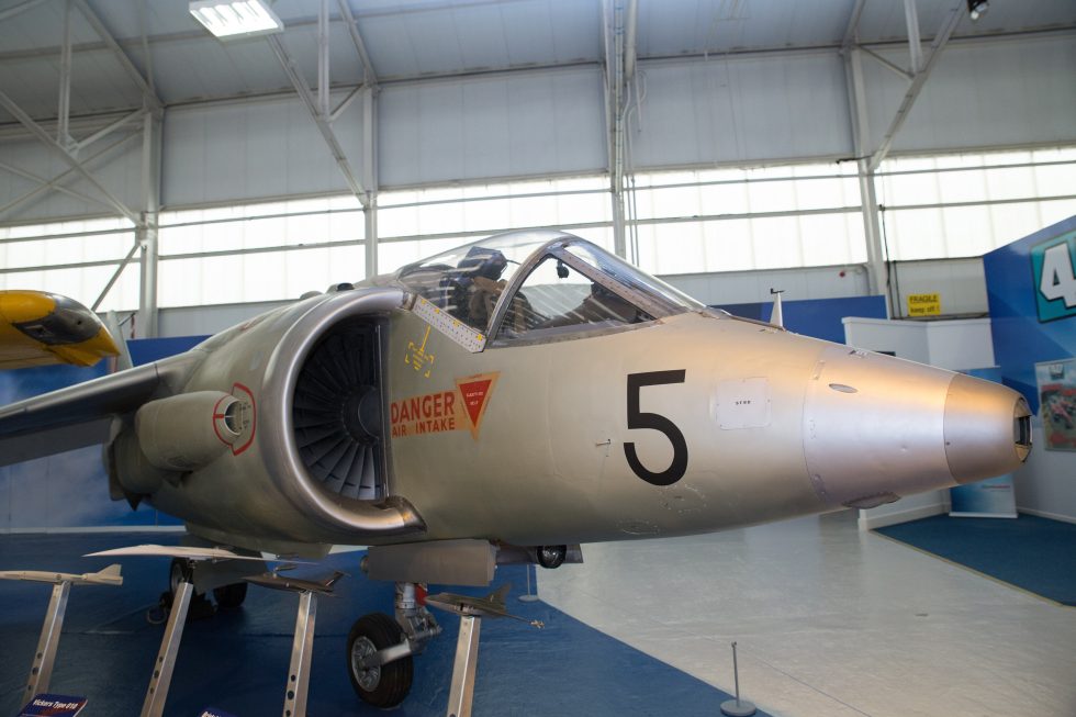 A preserved Hawker Siddeley Kestrel FGA.1, the developed version tested by the multinational Tripartite Evaluation Squadron.