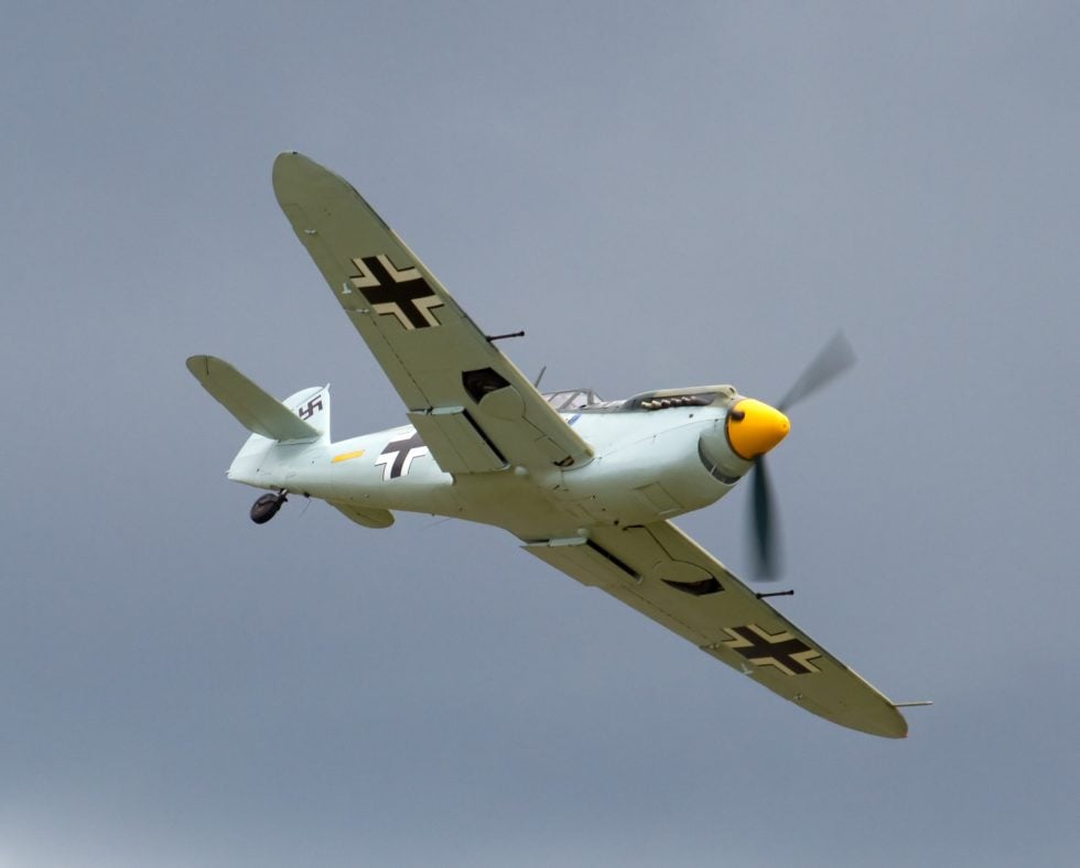 A Spanish-built Hispano HA-1112 Buchn  the Merlin-engined post-war 109 derivative.