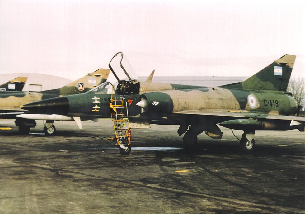 An Argentine Air Force Dagger the exported Nesher that fought in the Falklands.