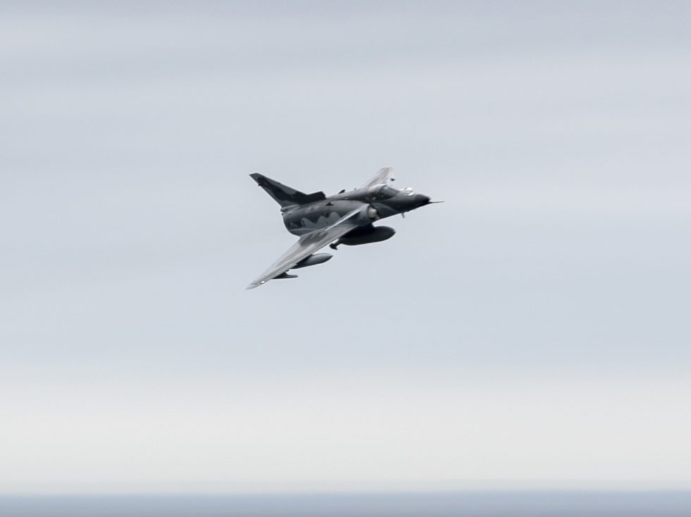 A Kfir climbing in flight  the delta fighter built around an American J79.