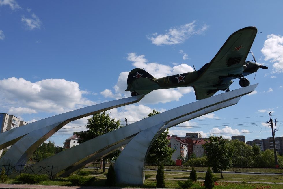 An Il-2 rebuilt to airworthy condition from an airframe recovered from a wartime crash site.
