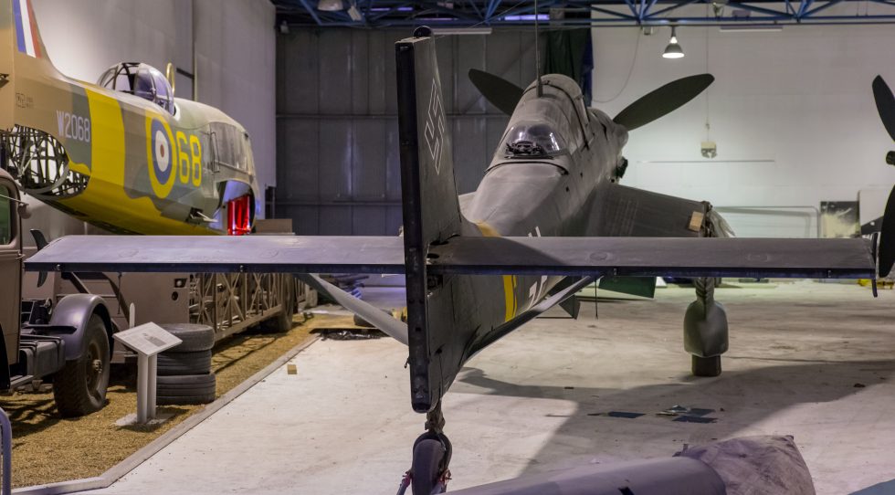 One of only two Ju 87s left intact  the G-2 tank-buster at the RAF Museum, London.