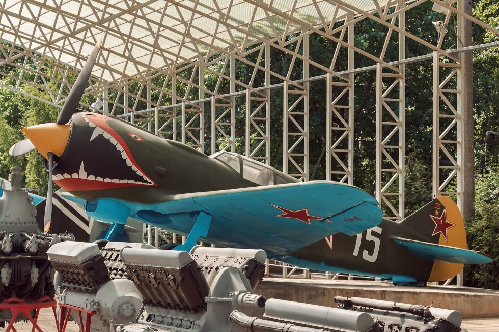 A Lavochkin La-5  the La-7s direct ancestor  preserved at the Great Patriotic War Museum, Moscow.