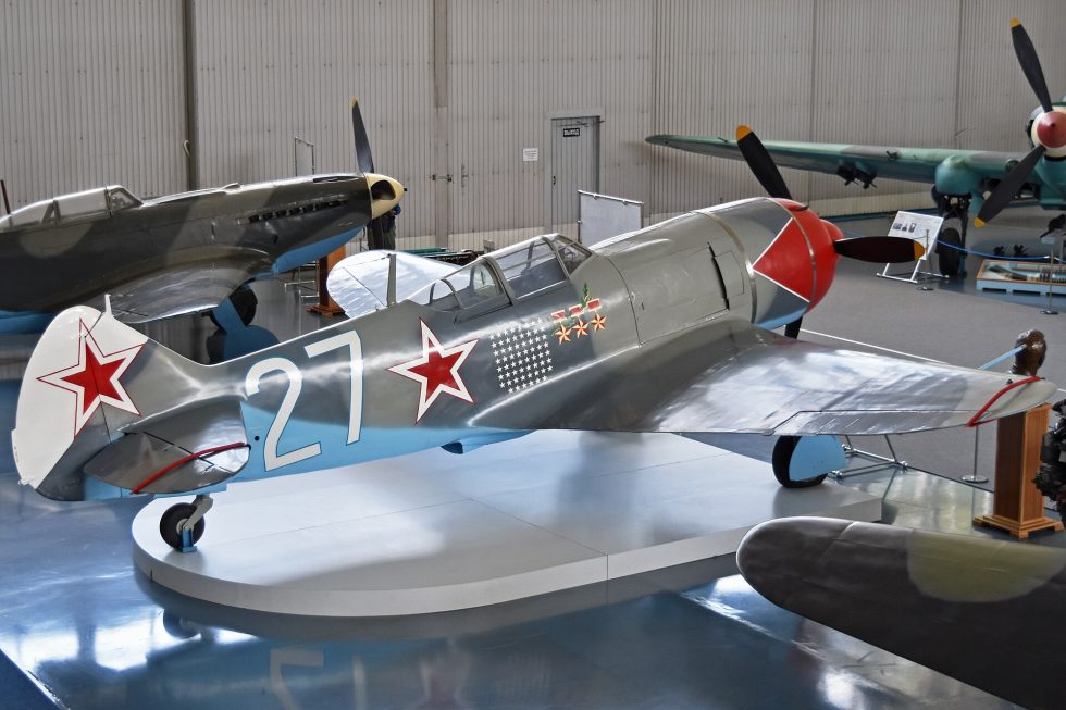 Ivan Kozhedubs preserved La-7, side number 27, at the Monino air-force museum near Moscow.