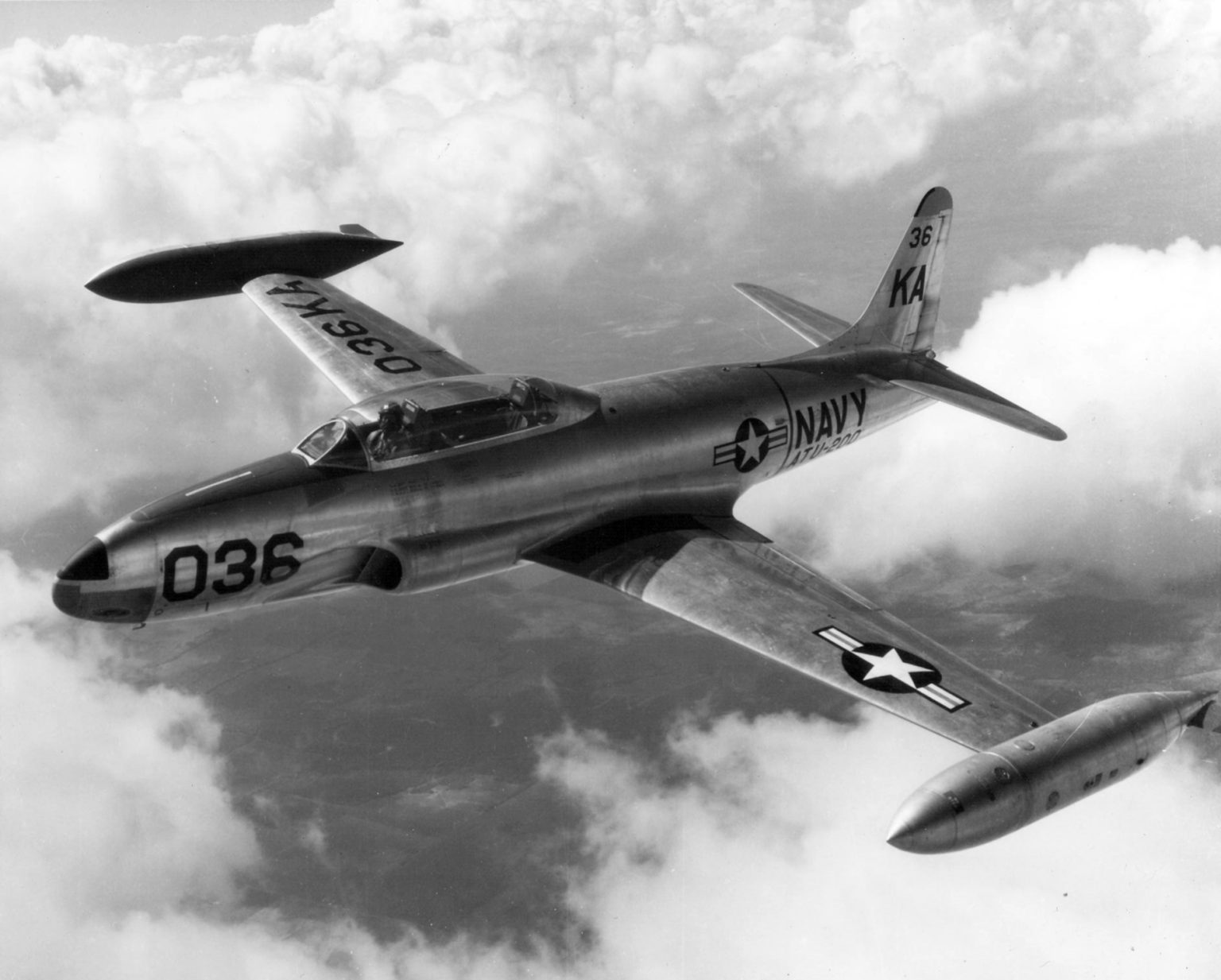 Lockheed T-33 Shooting Star in flight