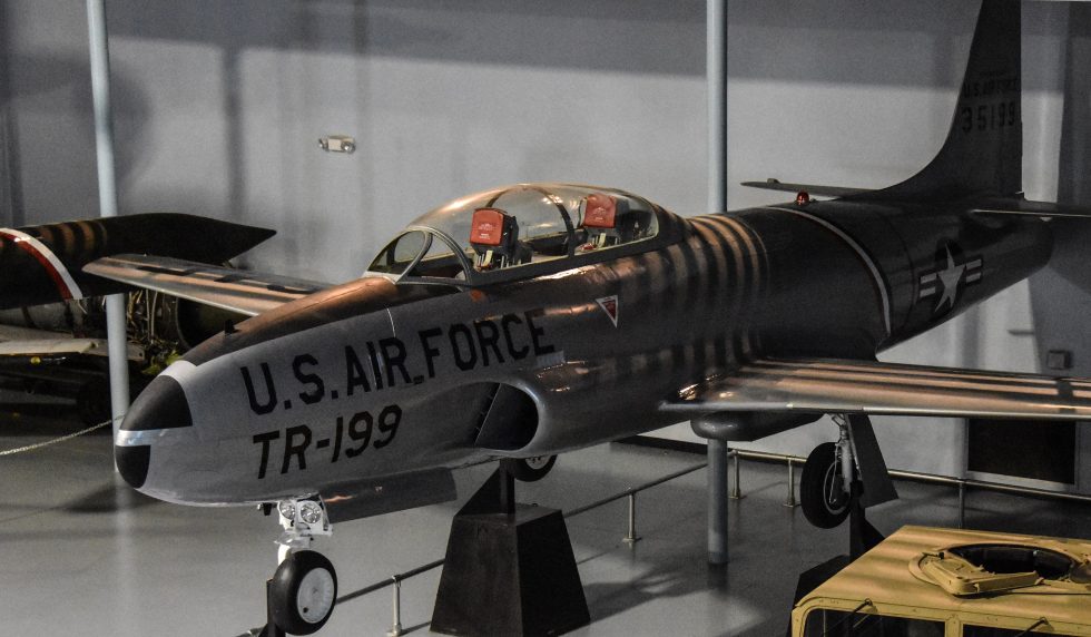 A preserved T-33A in warbird colours the type survives in large numbers as a civilian jet.