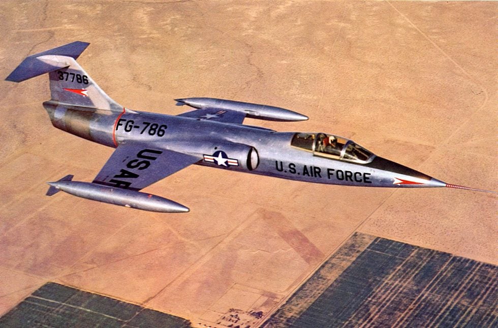 The Lockheed XF-104 prototype of 1954  where the legend began.