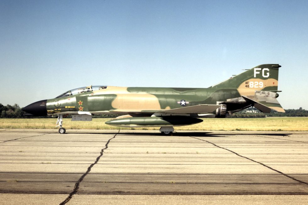 A US Air Force McDonnell Douglas F-4C Phantom II.