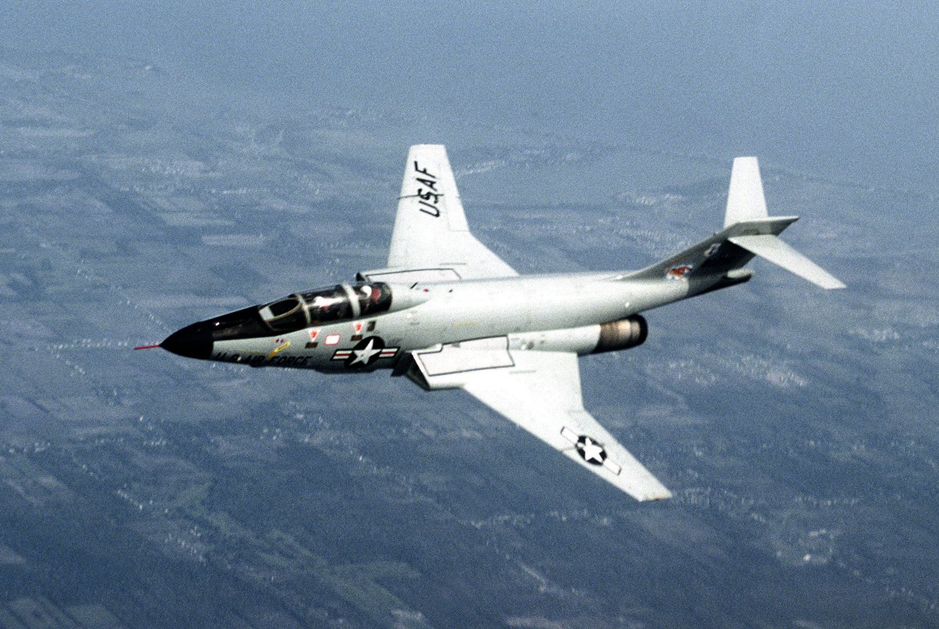 McDonnell F-101B Voodoo interceptor banking in flight