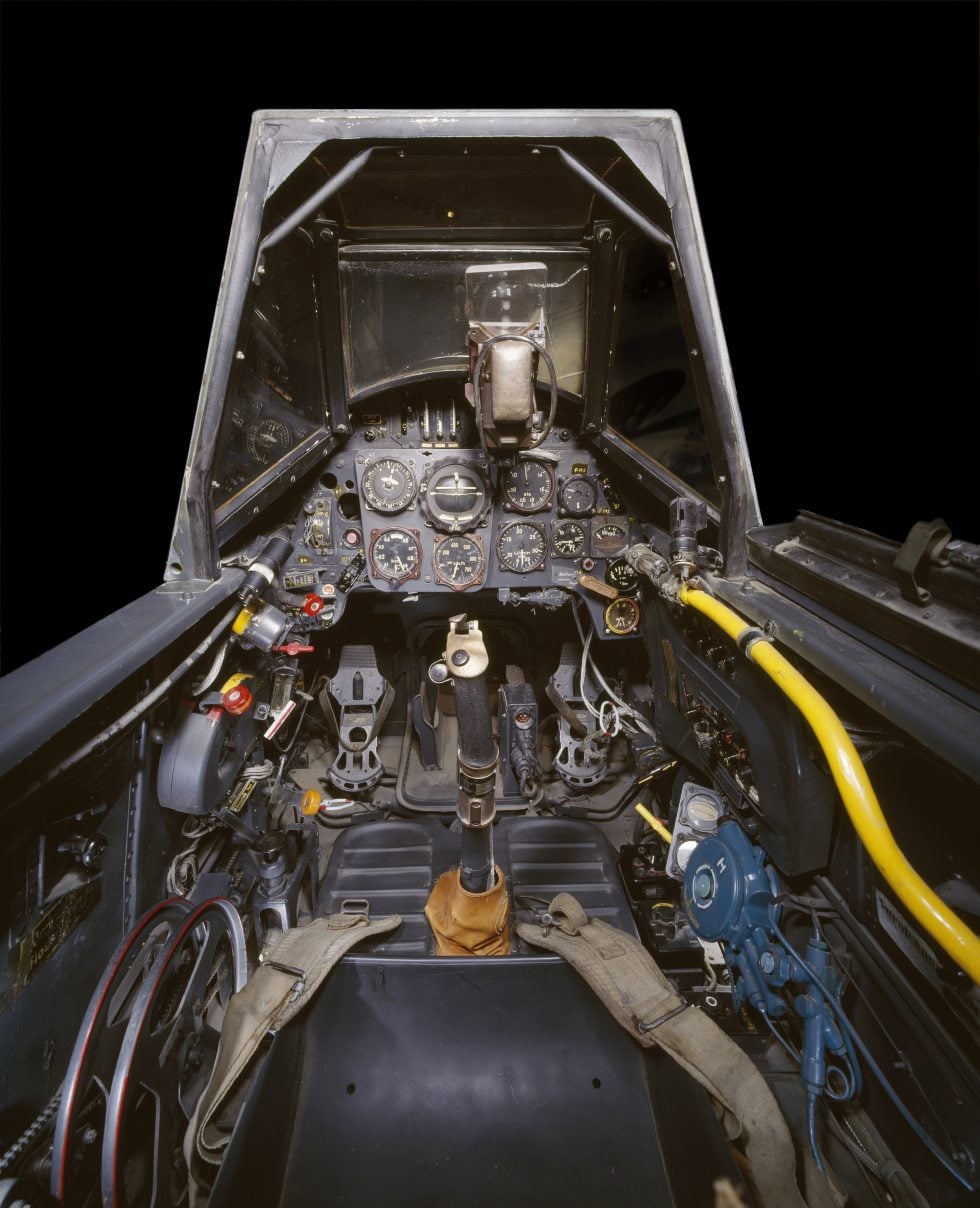 Inside a Bf 109 G-6 cockpit  a preserved example.