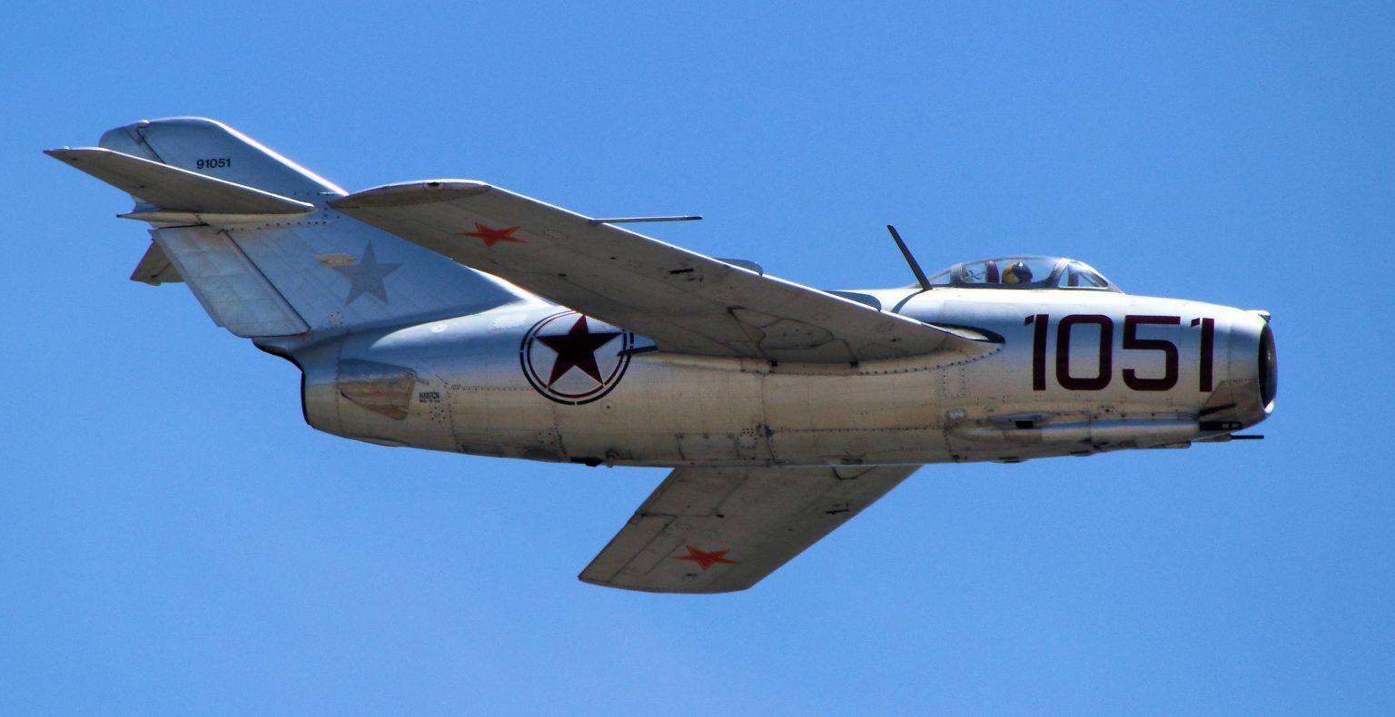 Mikoyan-Gurevich MiG-15 Fagot in flight