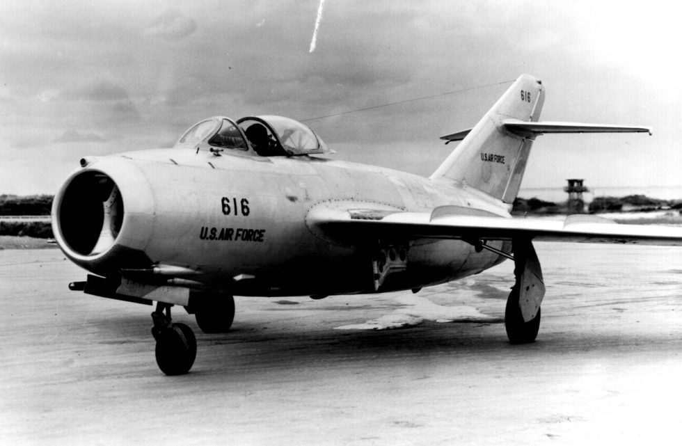 No Kum-soks MiG-15, repainted in USAF markings for evaluation after his defection.