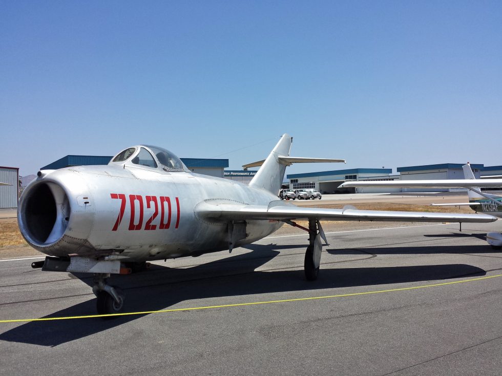 A MiG-15bis in Chinese Air Force markings China built the type as the J-2.