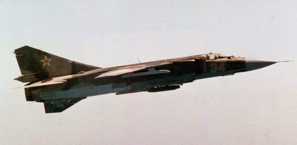 The MiG-23MLD (Flogger-K)  the ultimate lightened fighter variant with improved aerodynamics.
