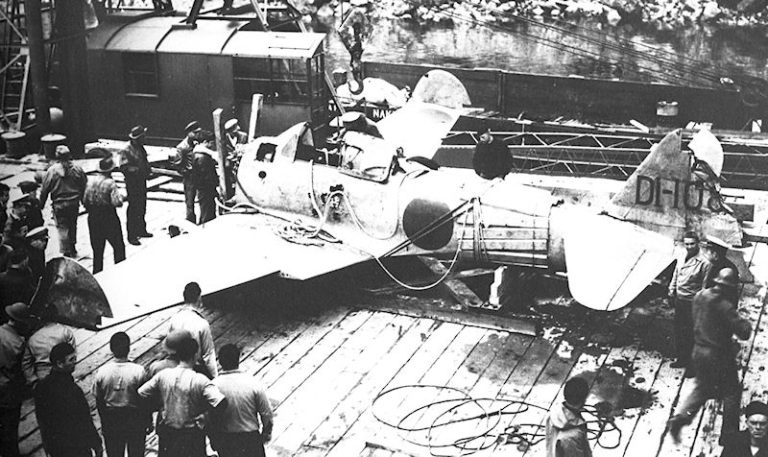 The captured Zero recovered and studied by US Navy personnel a rare intelligence prize.