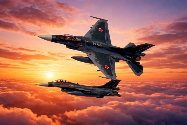 F-2s at sunset  more than two decades in service, and never once fired in anger.