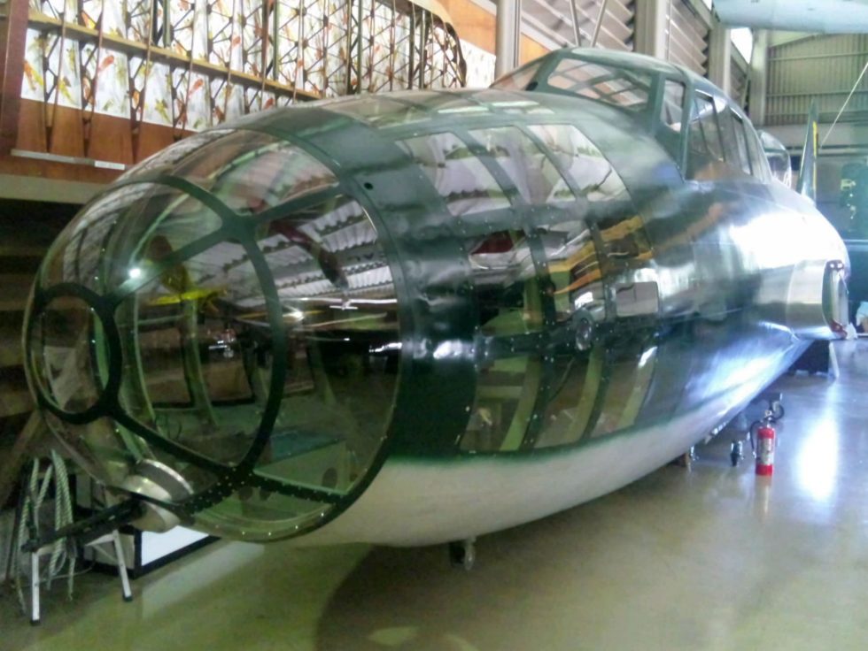 A preserved G4M2 Betty fuselage at the Kawaguchiko Motor Museum, Japan no complete Betty flies today.