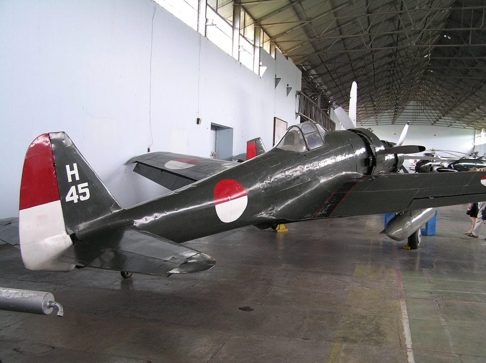 A Ki-43 in early Indonesian (AURI) markings  a captured post-war survivor.