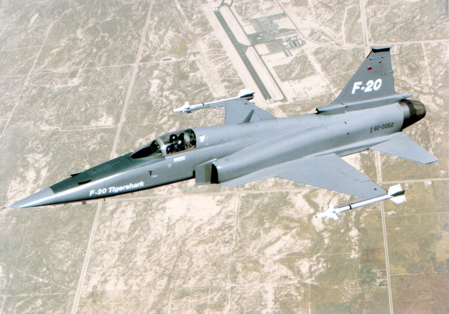 Northrop F-20 Tigershark prototype fighter in flight