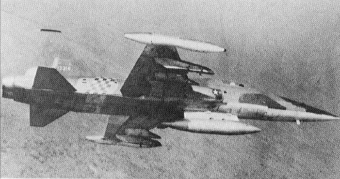 An F-5A Freedom Fighter of the South Vietnamese Air Force over Vietnam.