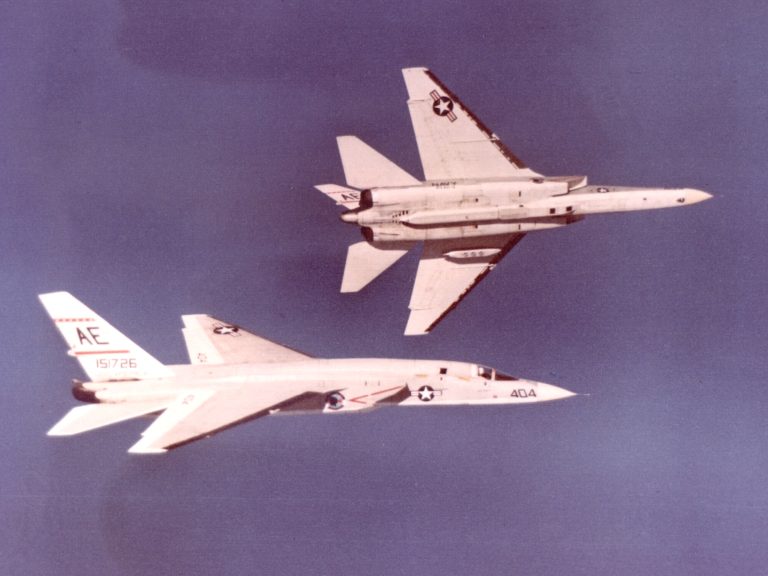 Reconnaissance Vigilantes of RVAH-5 in formation, 1966 the Navys premier carrier spy plane.