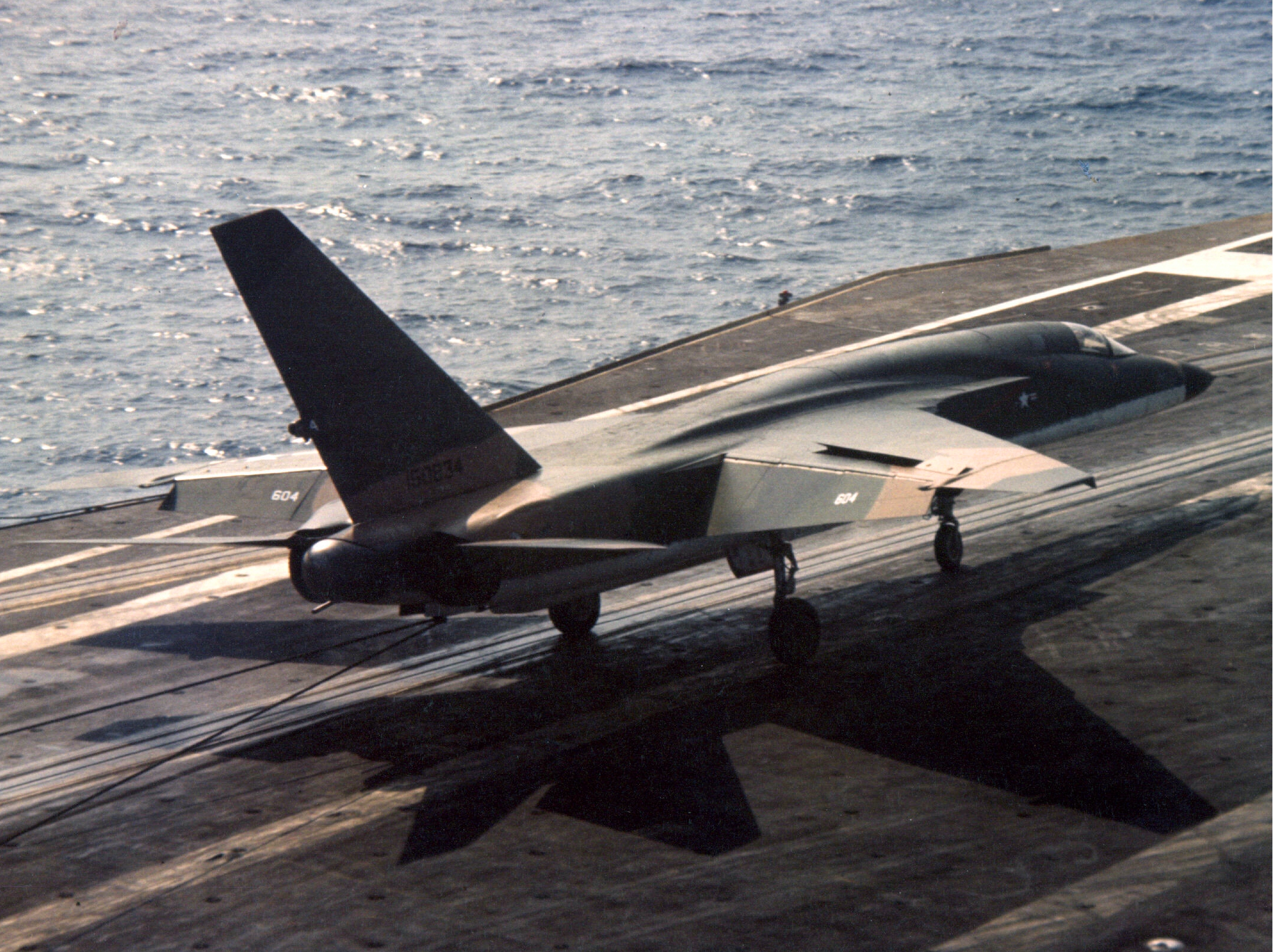 A camouflaged RA-5C of RVAH-13, 1966 the colours of the dangerous Vietnam reconnaissance war.