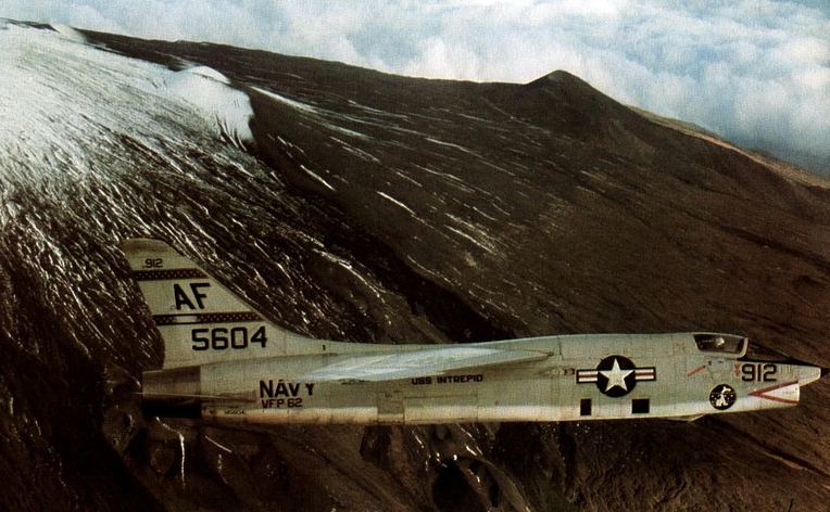 An RF-8A photo-reconnaissance Crusader of VFP-62  the squadron that photographed Cuba in 1962.