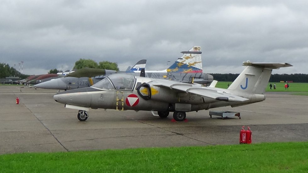 An Austrian Saab 105Ö on static display  Austria flew the type until end-2020.