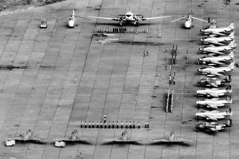 United Nations peacekeeping air forces in the Congo, January 1963  Swedens Tunnans flew here.