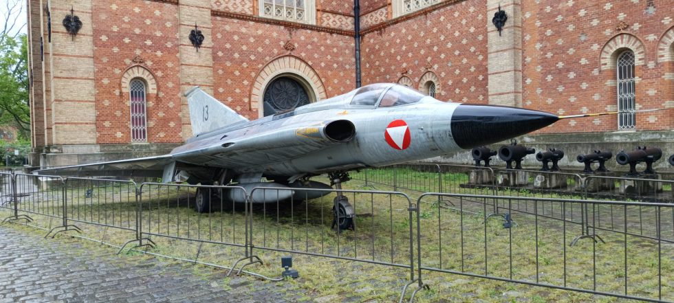 An Austrian J 35OE Draken preserved in Vienna  Austria was the last military operator.