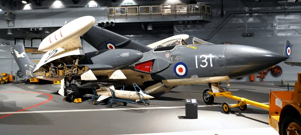 Sea Vixen FAW.2 XS590 preserved at the Fleet Air Arm Museum, Yeovilton.