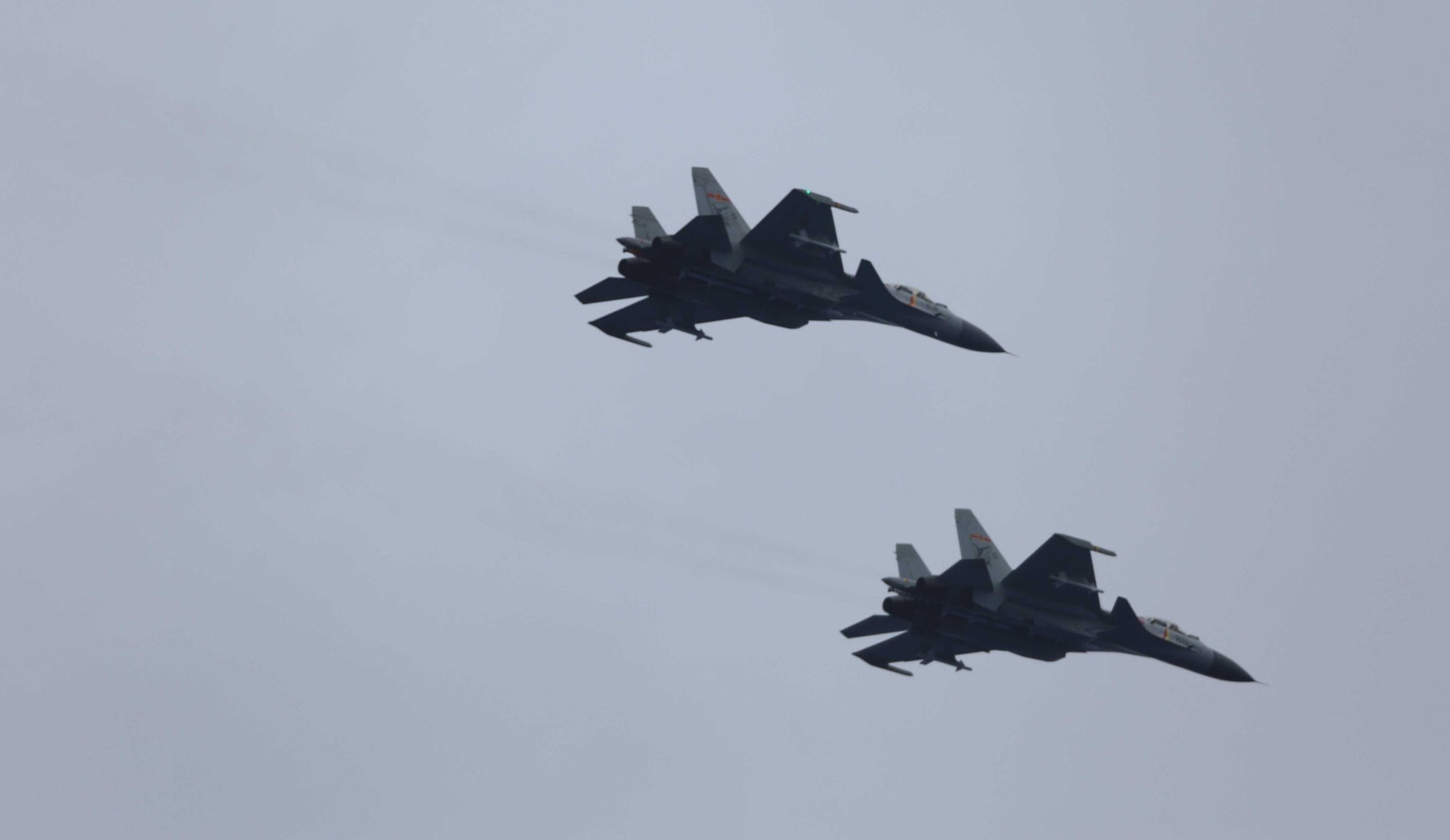 Shenyang J-15 Flying Shark carrier-based fighter in flight