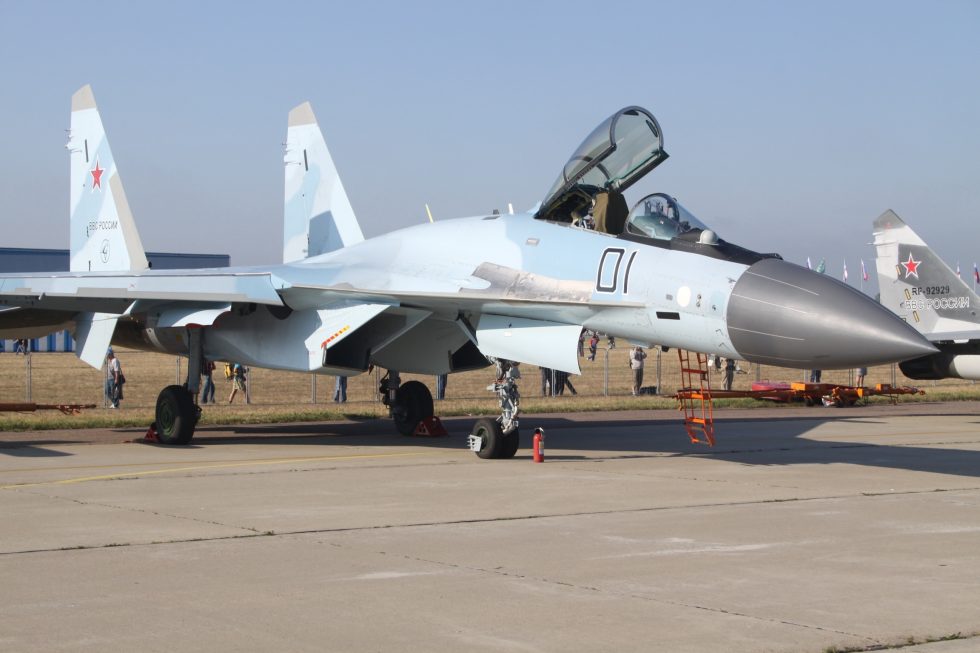 A black-schemed Su-35S of the Russian Aerospace Forces  the ultimate expression of the Flanker bloodline.