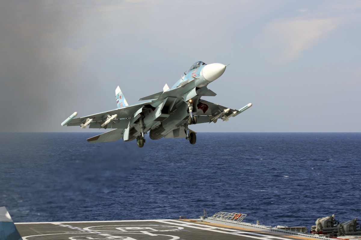 Sukhoi Su-33 Flanker-D naval fighter in flight