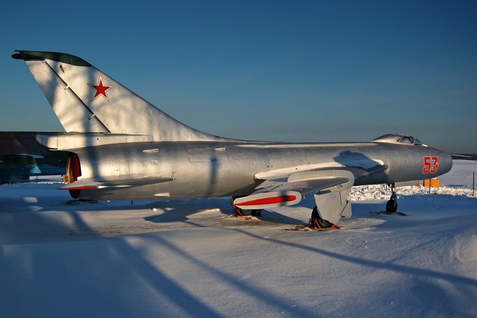A Su-7BKL in Soviet Air Force markings  the type entered Soviet Frontal Aviation service from around 1959.