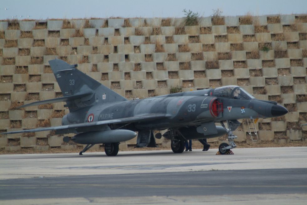 A Super Étendard Modernisé  the 1990s upgrade with new radar, computer and cockpit.