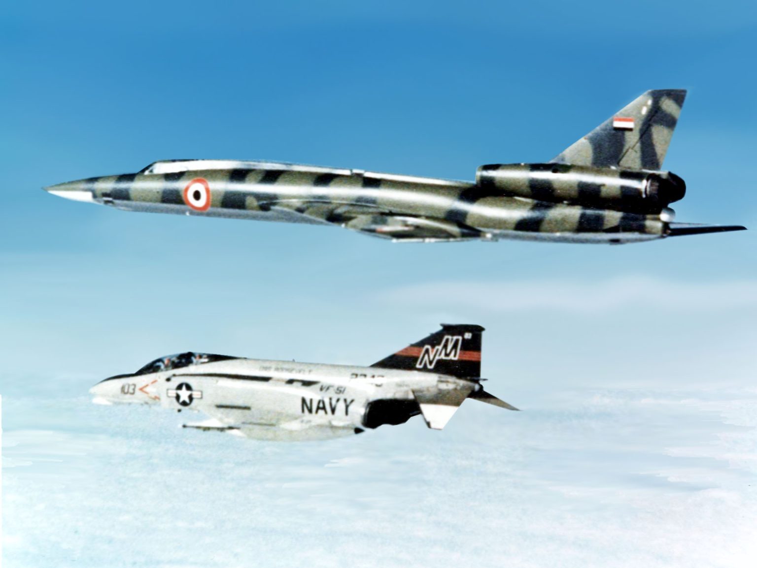 Tupolev Tu-22 Blinder supersonic bomber in flight