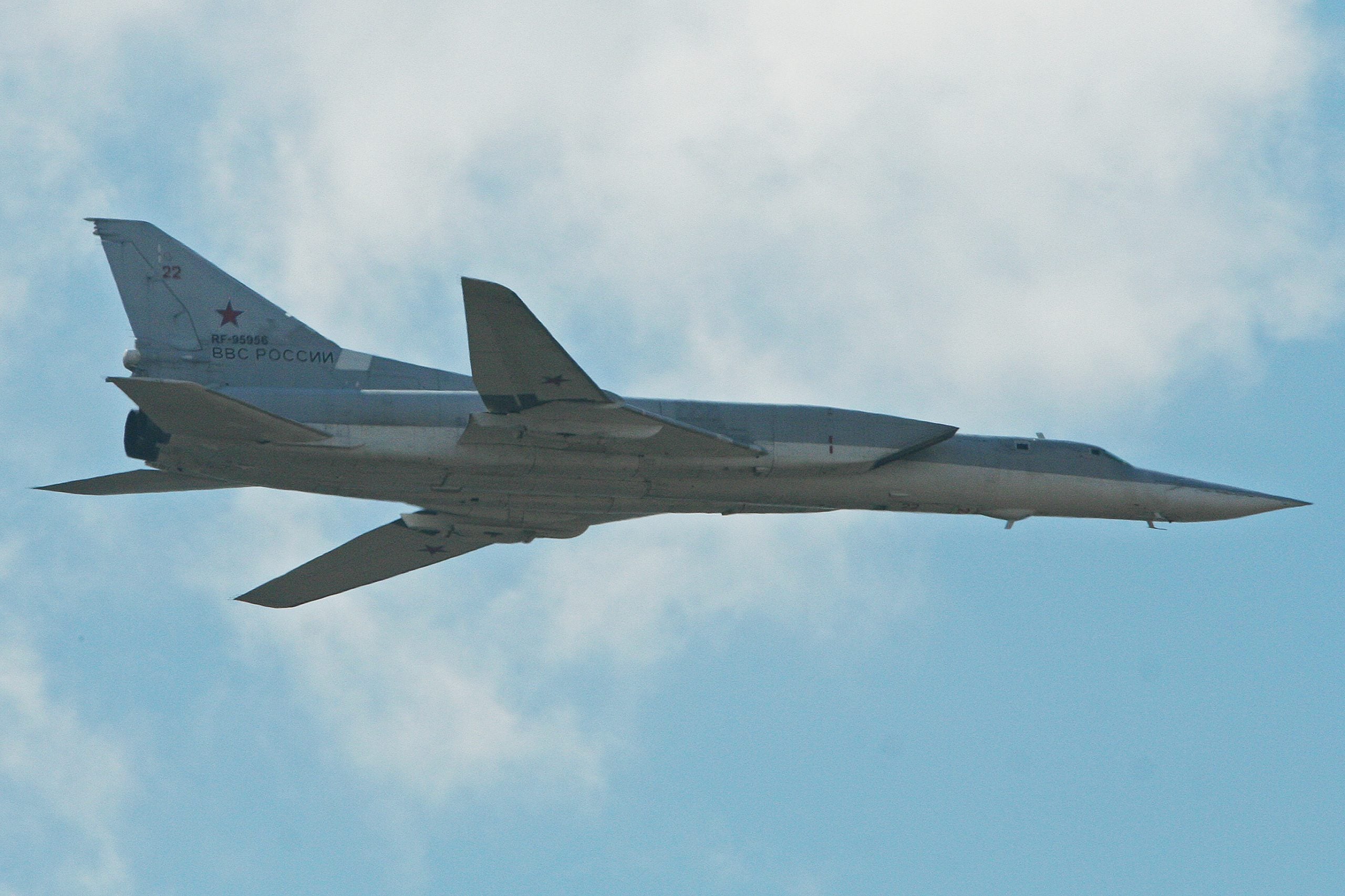 Tupolev Tu-22M3 Backfire long-range bomber in flight